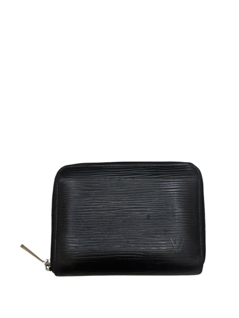 LOUIS VUITTON - BLACK EPI LEATHER COMPACT CARDHOLDER ZIP AROUND WALLET